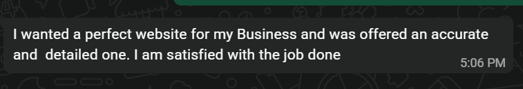 The original WhatsApp message as it was received, containing the quote above.
